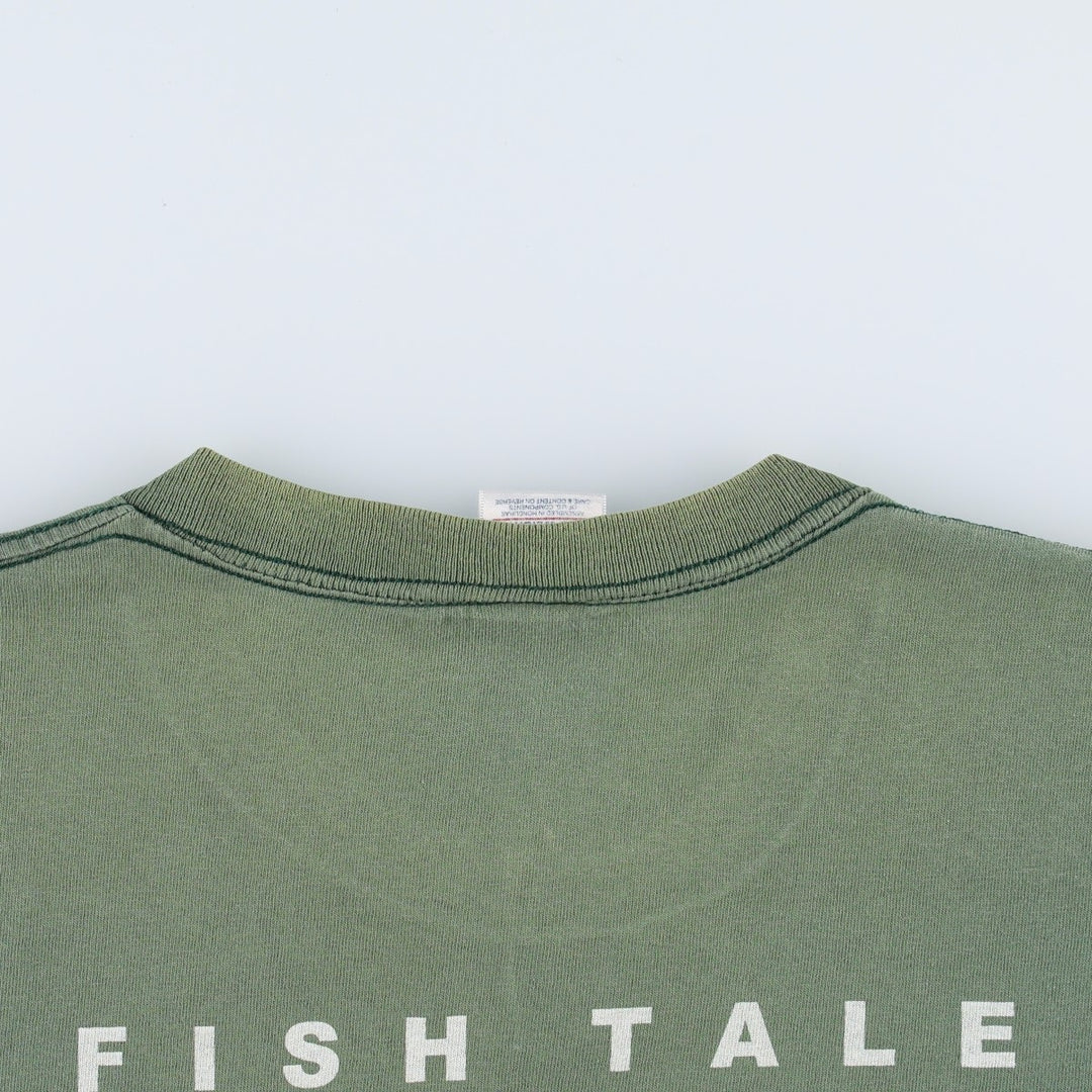 2000'S Delta Lenny and Joe's advertising T-shirt, men's size XL (approx.) cotton green type Vintage Second Hand