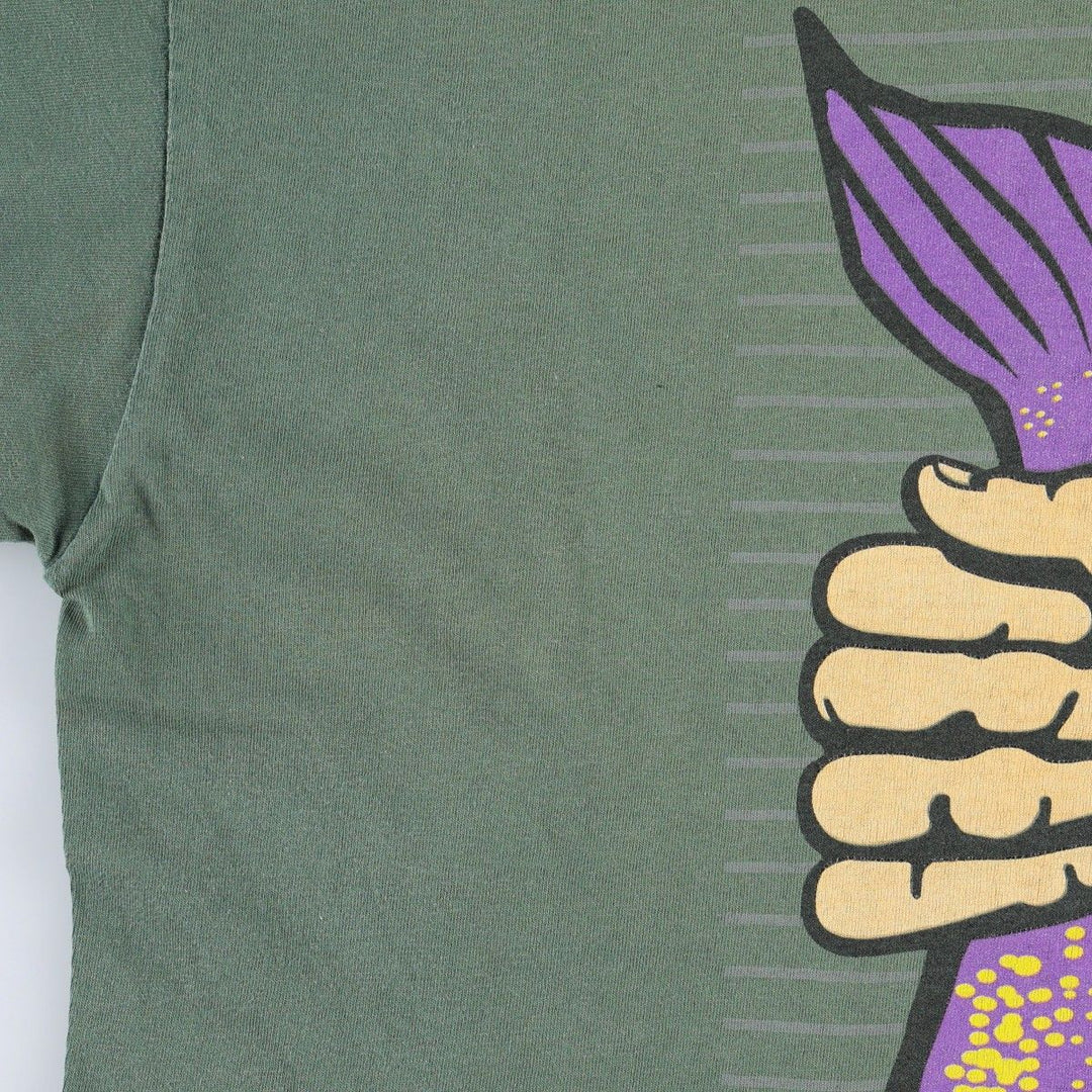 2000'S Delta Lenny and Joe's advertising T-shirt, men's size XL (approx.) cotton green type Vintage Second Hand