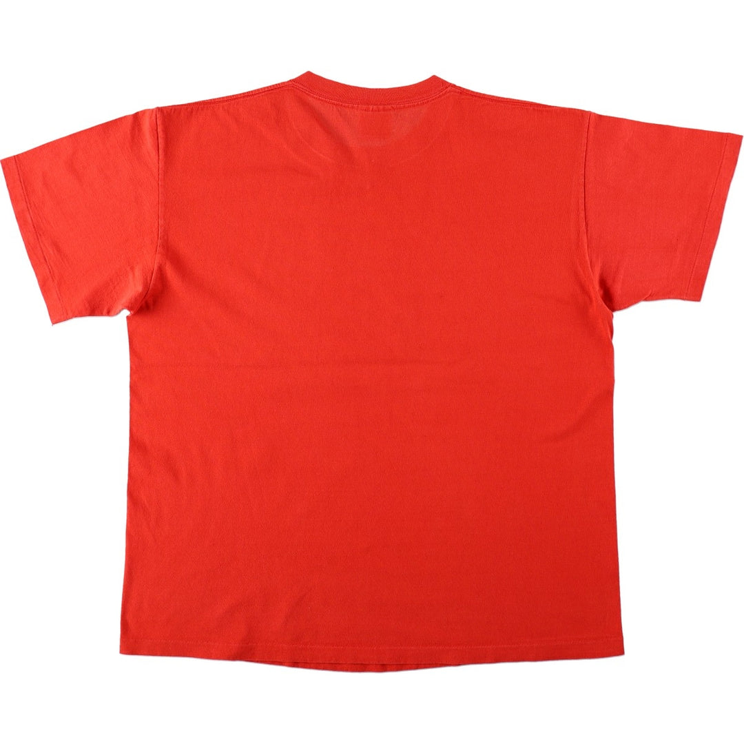 90'S Peacock Message Print T-Shirt, Made in USA, Men's XL (approx.), Vintage cotton red type Vintage Second Hand