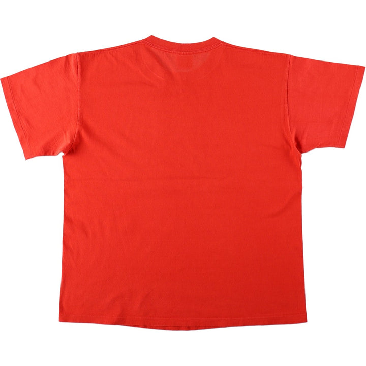 90'S Peacock Message Print T-Shirt, Made in USA, Men's XL (approx.), Vintage cotton red type Vintage Second Hand