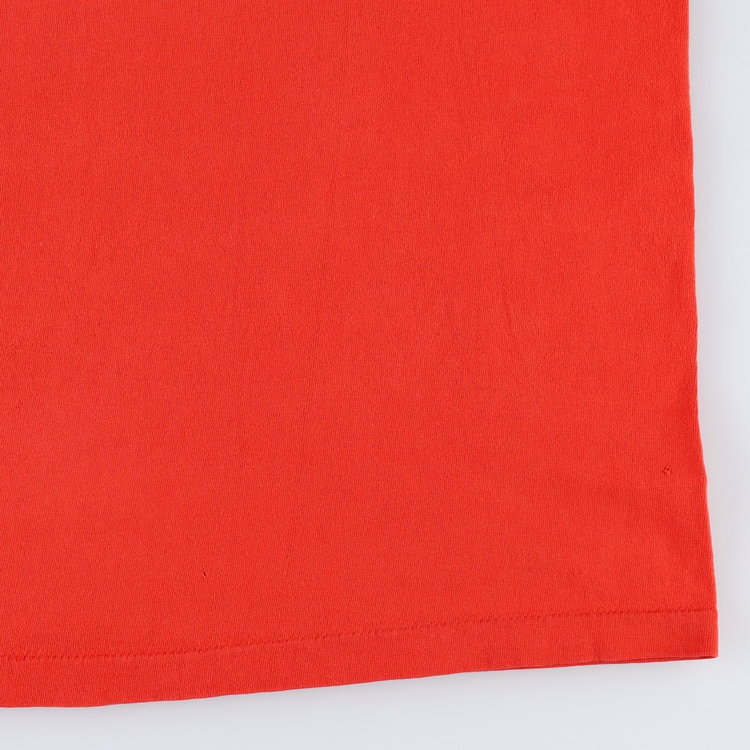 90'S Peacock Message Print T-Shirt, Made in USA, Men's XL (approx.), Vintage cotton red type Vintage Second Hand