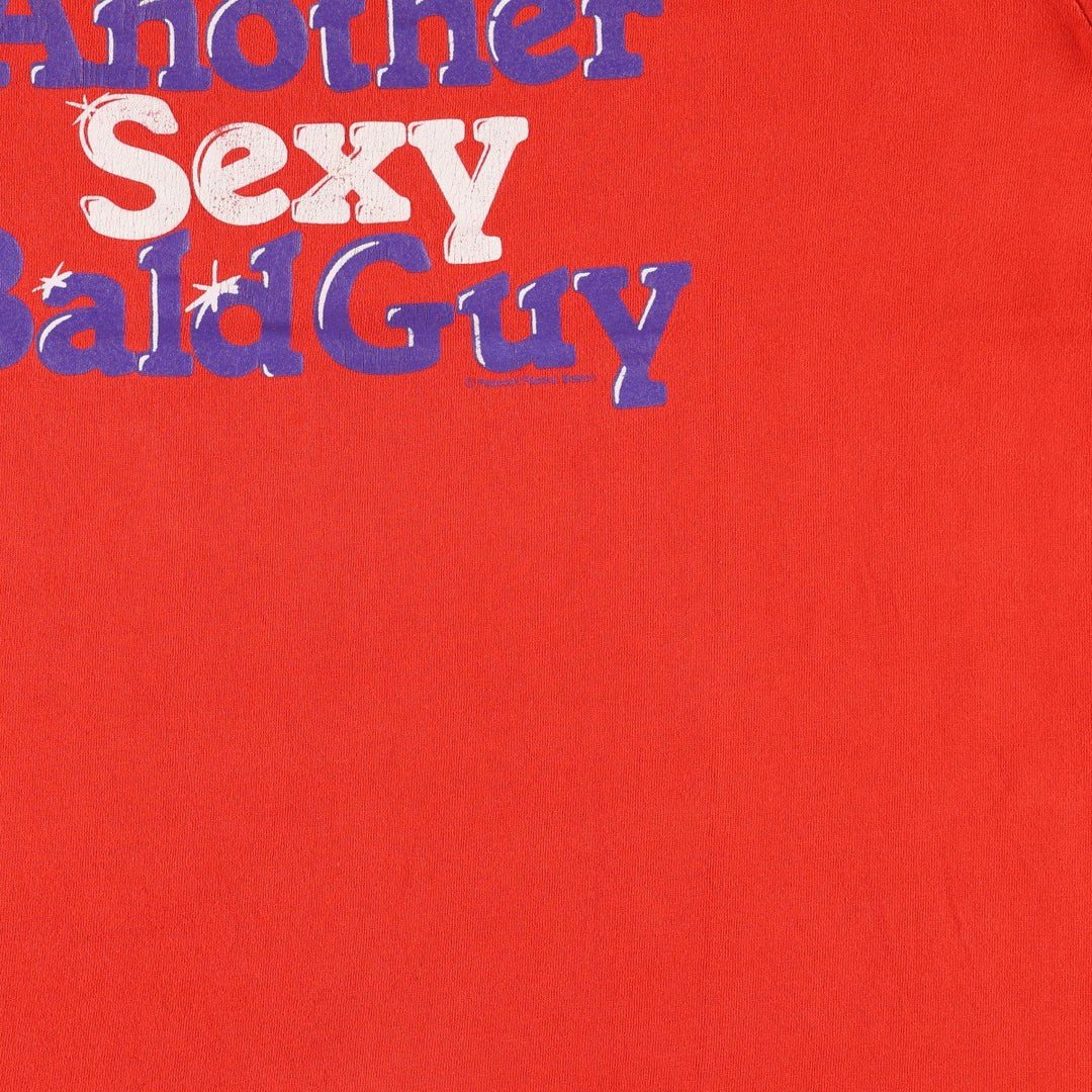 90'S Peacock Message Print T-Shirt, Made in USA, Men's XL (approx.), Vintage cotton red type Vintage Second Hand