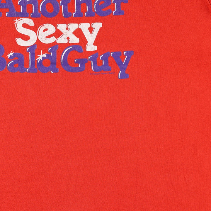 90'S Peacock Message Print T-Shirt, Made in USA, Men's XL (approx.), Vintage cotton red type Vintage Second Hand