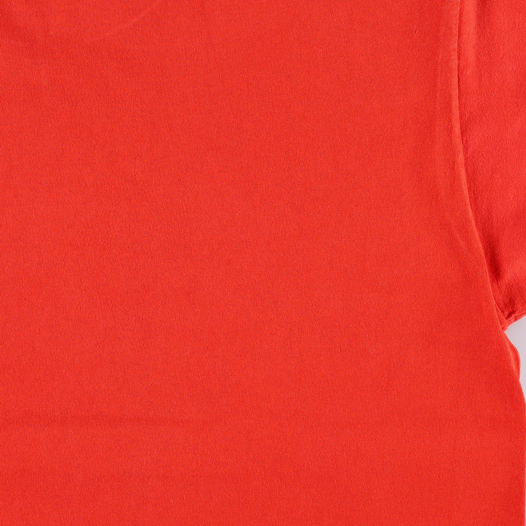 90'S Peacock Message Print T-Shirt, Made in USA, Men's XL (approx.), Vintage cotton red type Vintage Second Hand