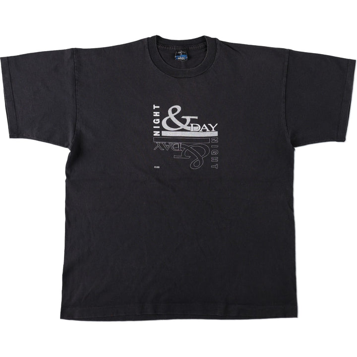 80s-90'S Screen Stars Premium Print T-Shirt, Men's Size XL (approx.) cotton black type Vintage Second Hand