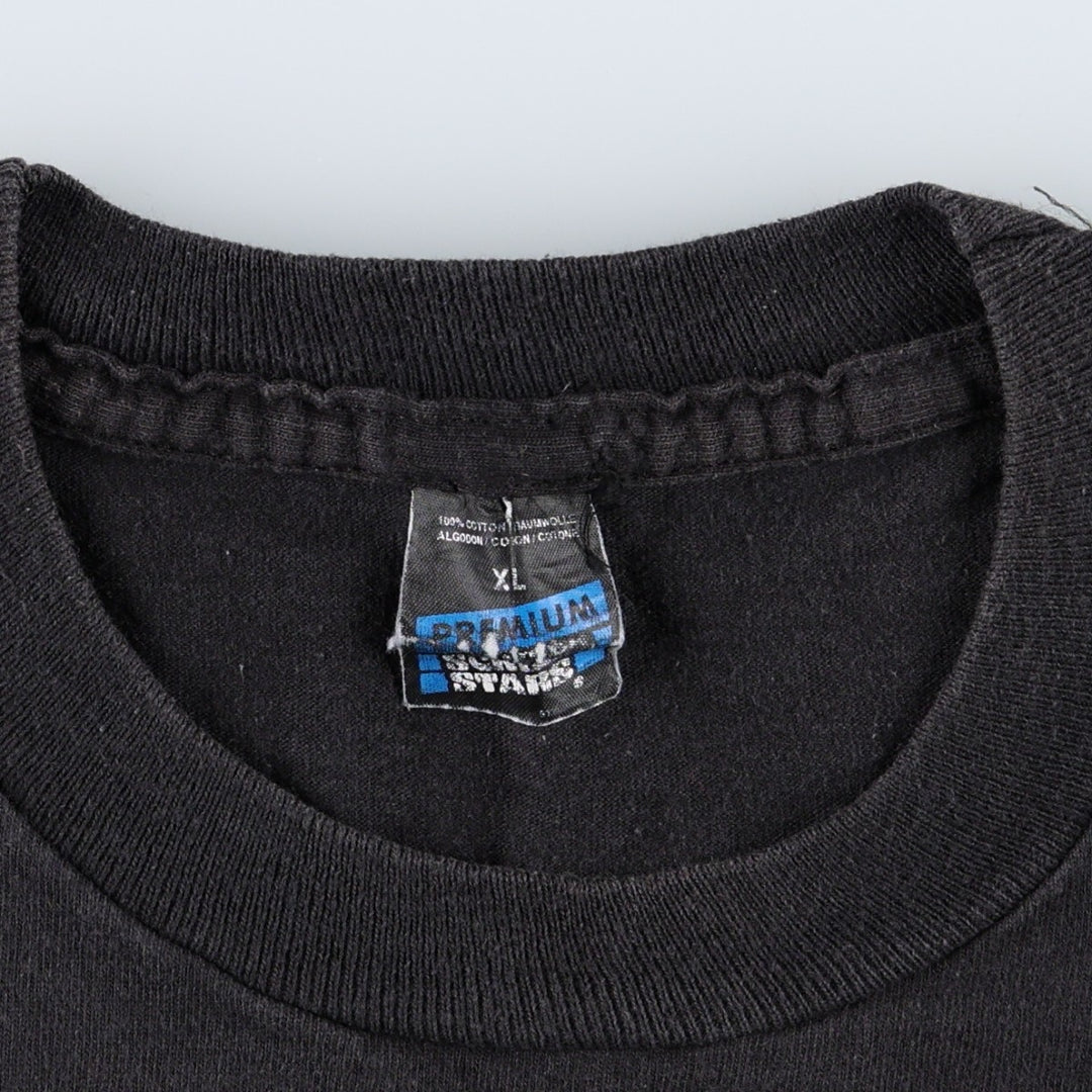 80s-90'S Screen Stars Premium Print T-Shirt, Men's Size XL (approx.) cotton black type Vintage Second Hand
