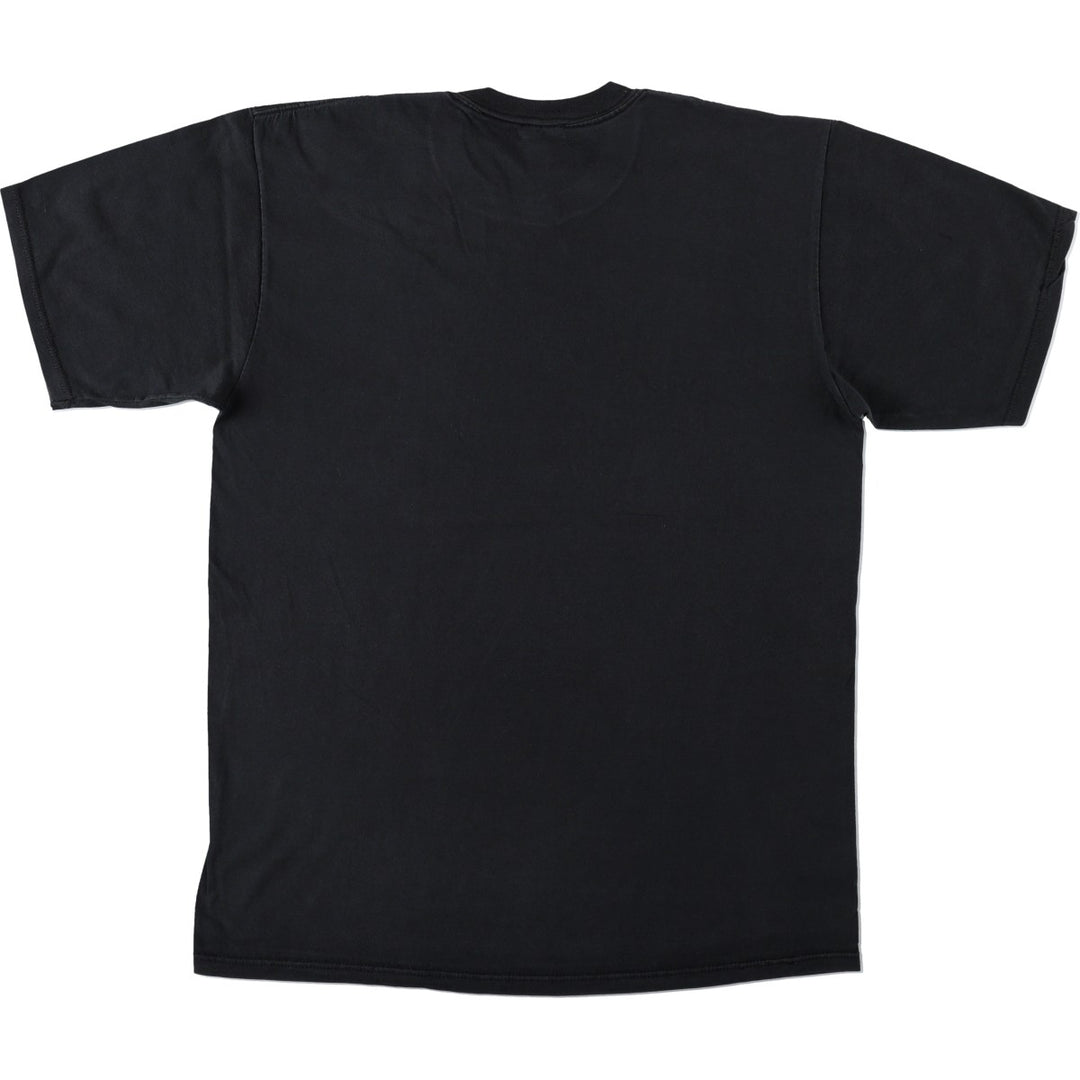 80'S Jerzees Print T-Shirt, Made in USA, Men's XL equivalent, Vintage cotton black type Vintage Second Hand