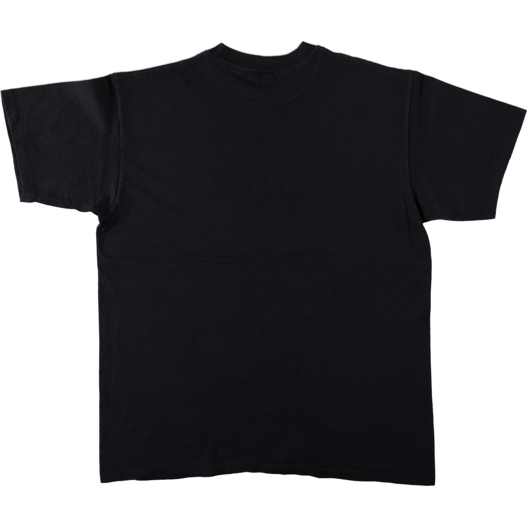 90'S Anvil Printed T-shirt, Made in USA, Men's L size, Vintage cotton black type Vintage Second Hand