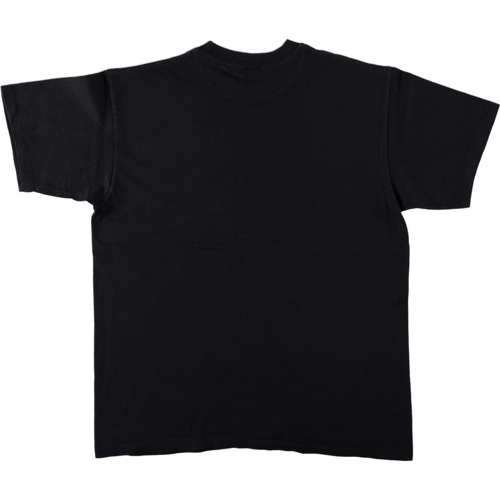 90'S Anvil Printed T-shirt, Made in USA, Men's L size, Vintage cotton black type Vintage Second Hand