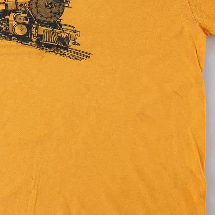 70s-80'S Stedman HI CRU Rio Grande Advertising T-Shirt, Men's XL equivalent, Vintage cotton yellow type Vintage Second Hand