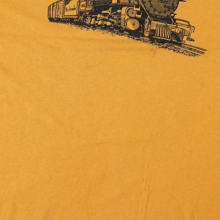 70s-80'S Stedman HI CRU Rio Grande Advertising T-Shirt, Men's XL equivalent, Vintage cotton yellow type Vintage Second Hand