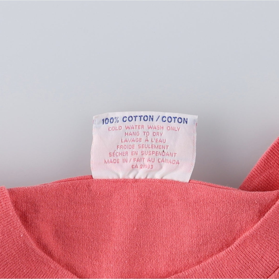 80'S COWS Advertising T-Shirt, Made in Canada, Men's Size M (approx.), Vintage cotton pink type Vintage Second Hand