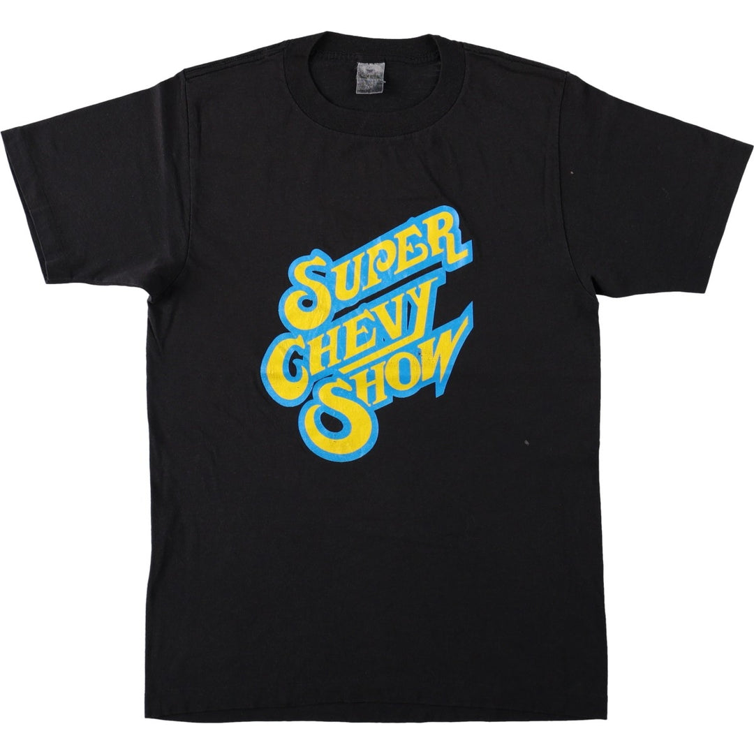 ~90'S SUPER CHEVY SHOW Print T-Shirt, Men's Size S (Equivalent), Vintage unclear black type Vintage Second Hand
