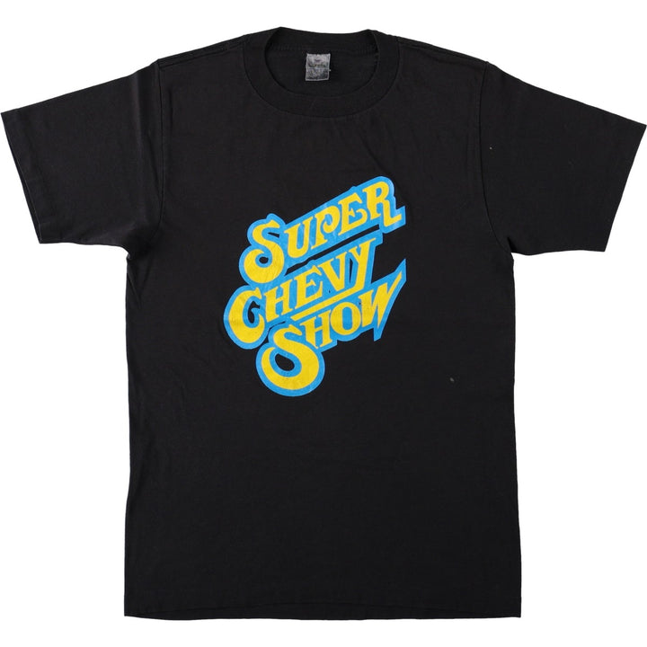 ~90'S SUPER CHEVY SHOW Print T-Shirt, Men's Size S (Equivalent), Vintage unclear black type Vintage Second Hand