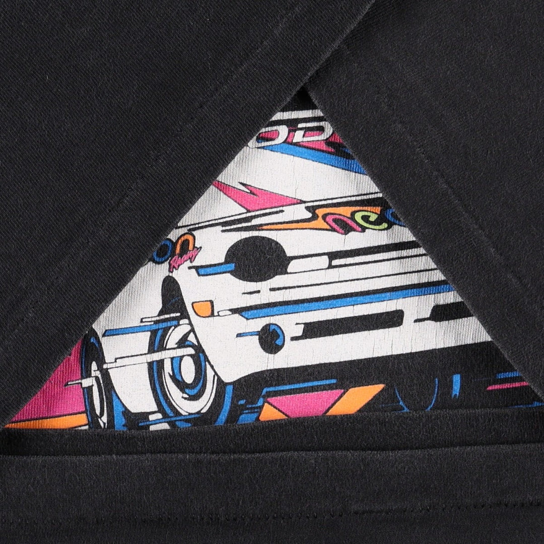 90'S Hanes BEEFY-T Print T-Shirt, Made in USA, Men's Size L (approx.) cotton black type Vintage Second Hand