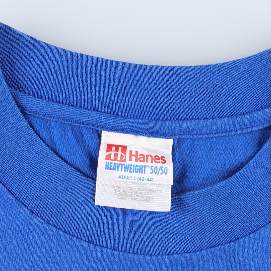90s~00'S Hanes HEAVYWEIGHT 50 cotton blue type Vintage Second Hand