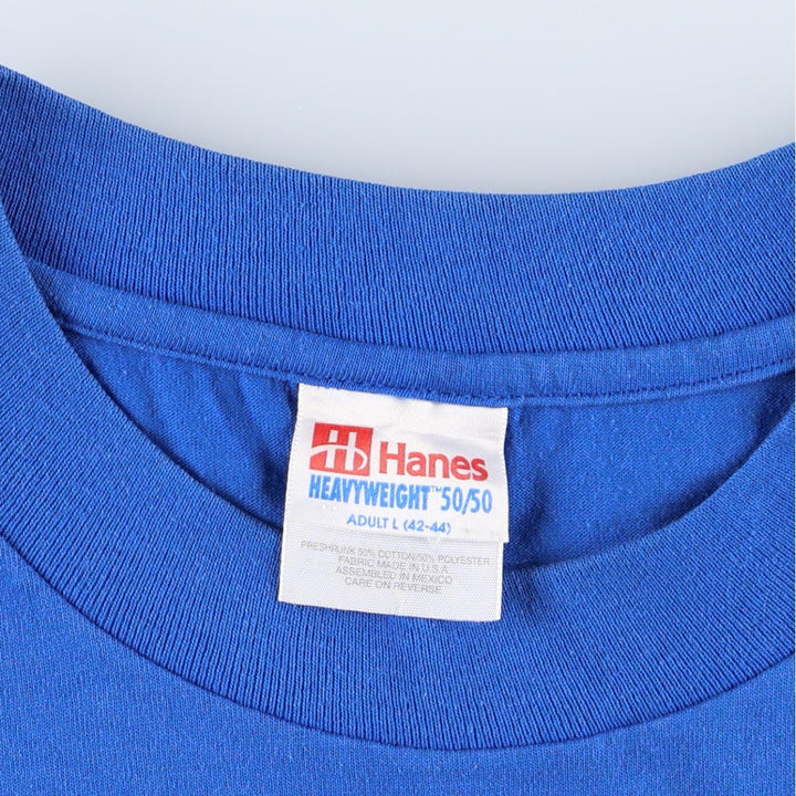 90s~00'S Hanes HEAVYWEIGHT 50 cotton blue type Vintage Second Hand
