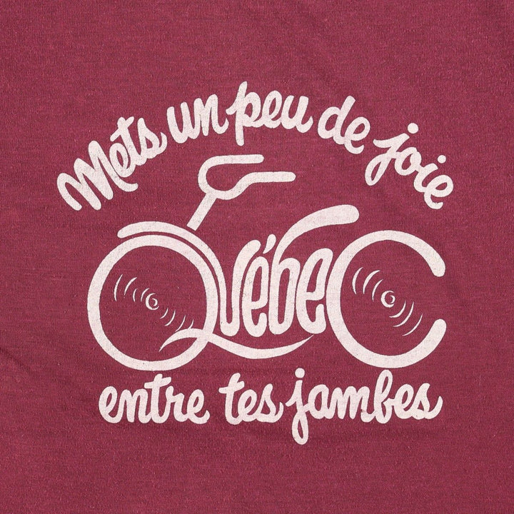 90'S Print Message T-Shirt, Made in Canada, Men's Size XS (approx.), Vintage cotton wine-red Vintage Second Hand