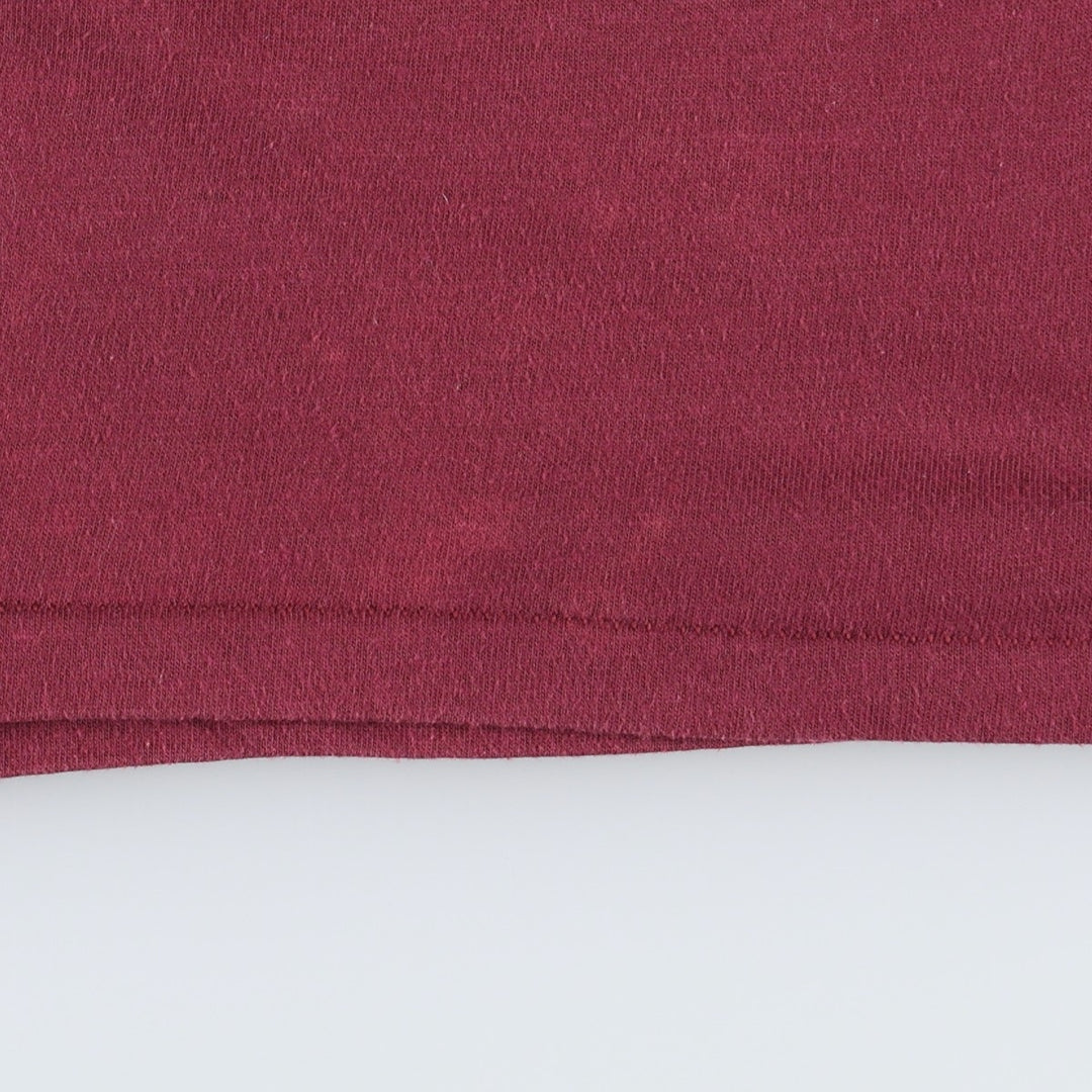 90'S Print Message T-Shirt, Made in Canada, Men's Size XS (approx.), Vintage cotton wine-red Vintage Second Hand