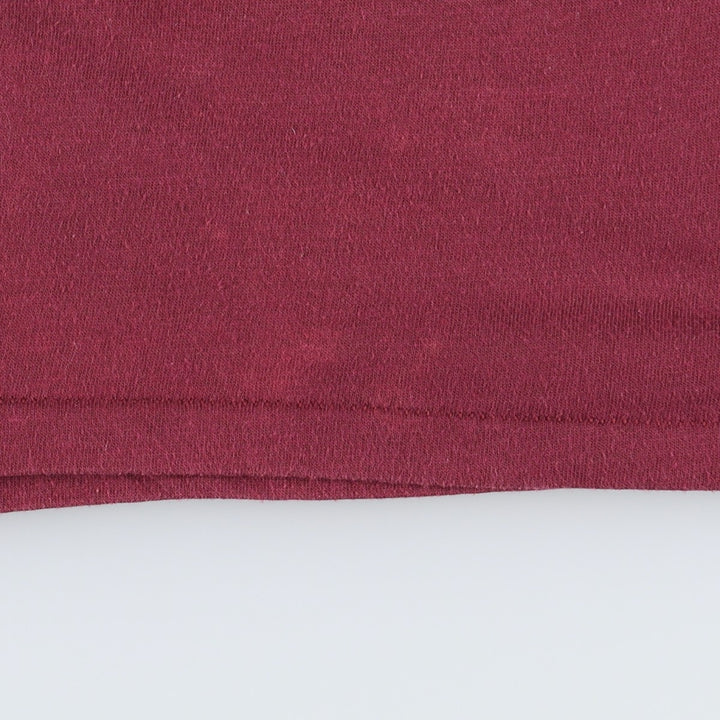 90'S Print Message T-Shirt, Made in Canada, Men's Size XS (approx.), Vintage cotton wine-red Vintage Second Hand