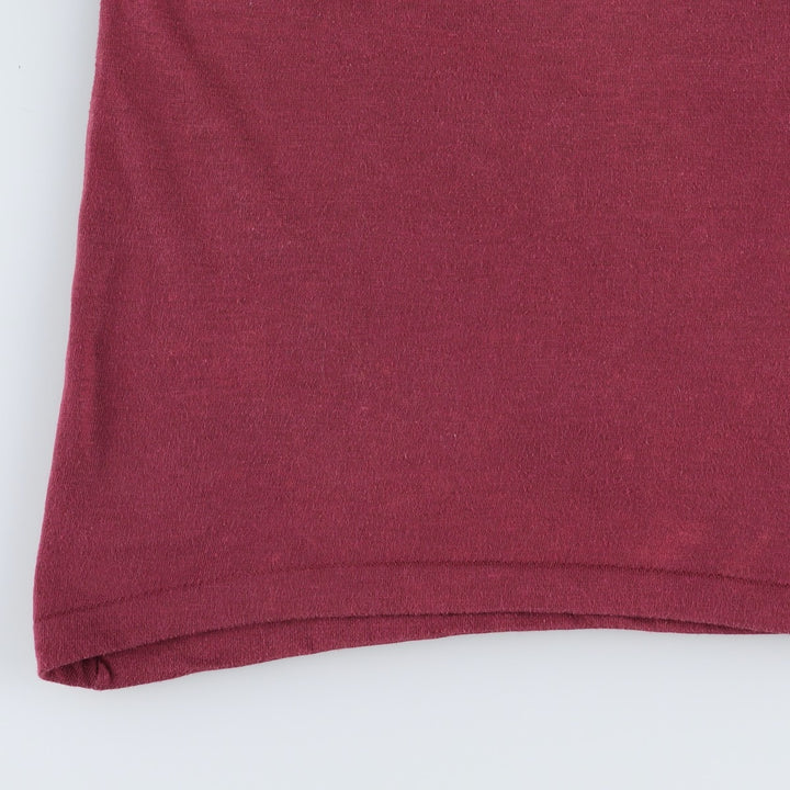 90'S Print Message T-Shirt, Made in Canada, Men's Size XS (approx.), Vintage cotton wine-red Vintage Second Hand