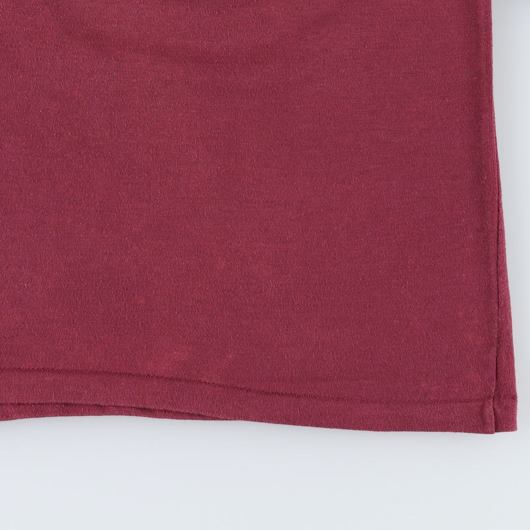 90'S Print Message T-Shirt, Made in Canada, Men's Size XS (approx.), Vintage cotton wine-red Vintage Second Hand