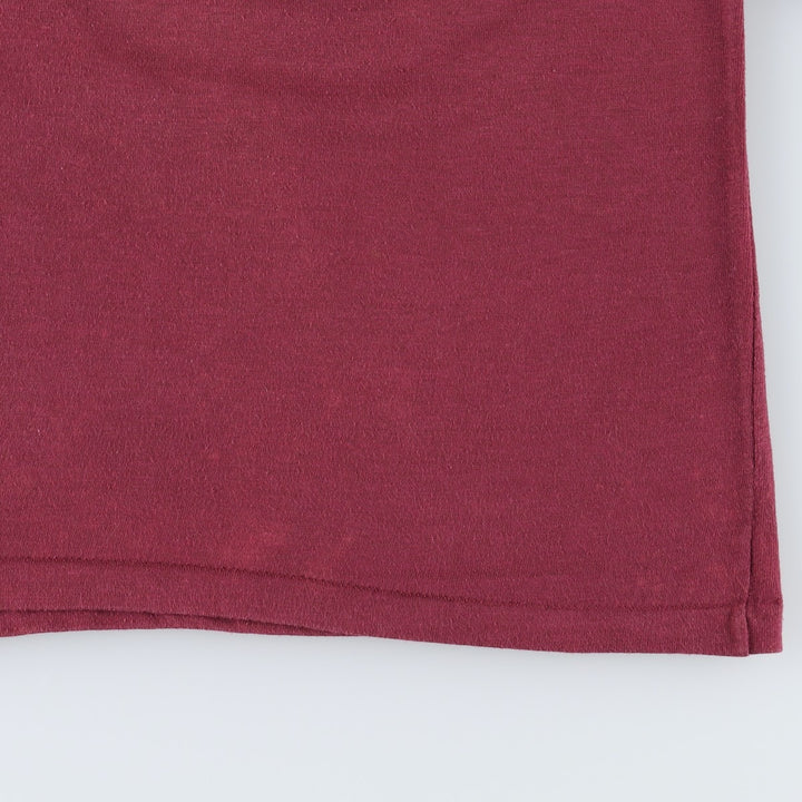 90'S Print Message T-Shirt, Made in Canada, Men's Size XS (approx.), Vintage cotton wine-red Vintage Second Hand
