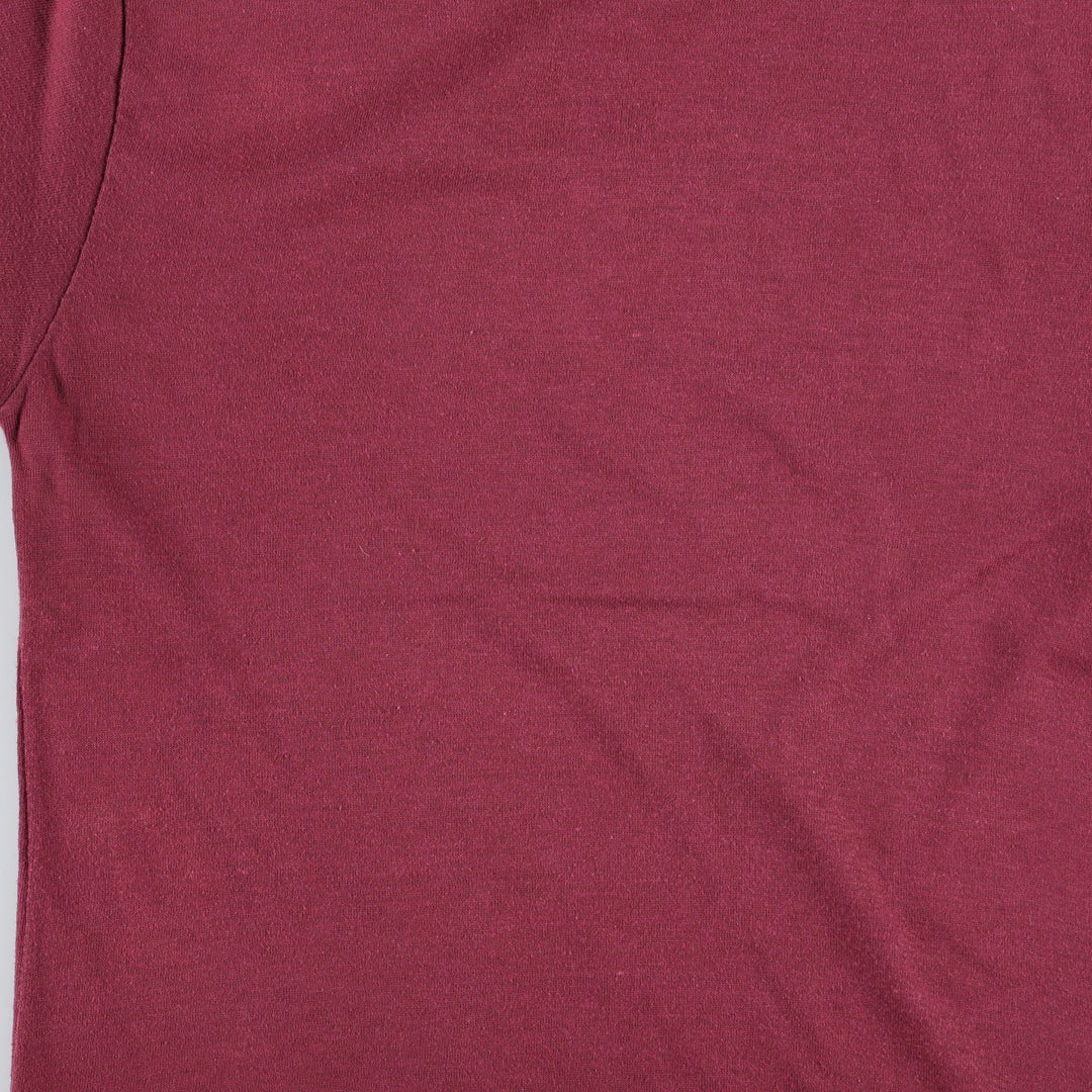 90'S Print Message T-Shirt, Made in Canada, Men's Size XS (approx.), Vintage cotton wine-red Vintage Second Hand