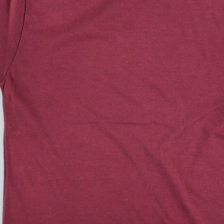 90'S Print Message T-Shirt, Made in Canada, Men's Size XS (approx.), Vintage cotton wine-red Vintage Second Hand