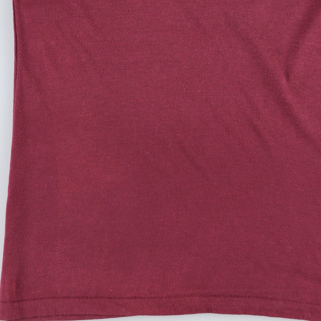 90'S Print Message T-Shirt, Made in Canada, Men's Size XS (approx.), Vintage cotton wine-red Vintage Second Hand