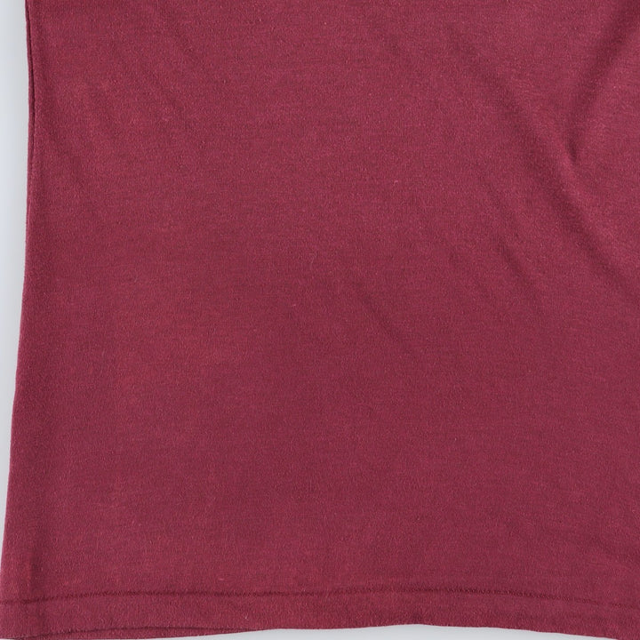 90'S Print Message T-Shirt, Made in Canada, Men's Size XS (approx.), Vintage cotton wine-red Vintage Second Hand