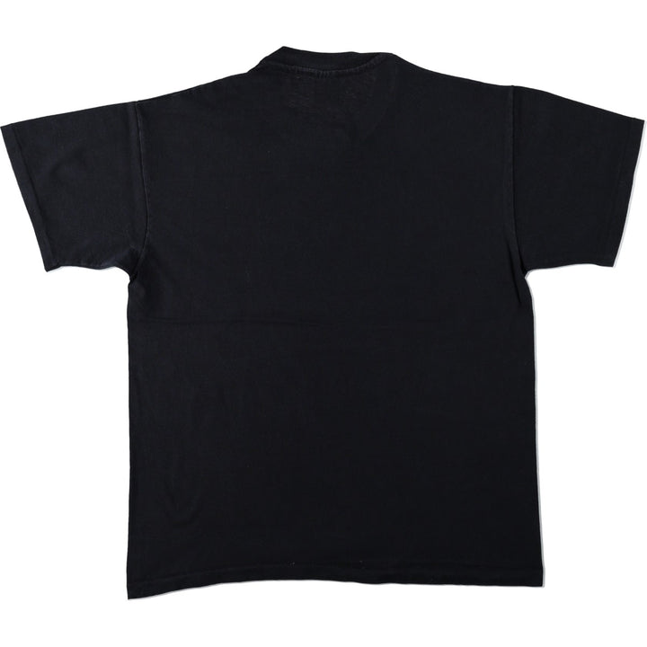 Anvil fish print t-shirt, made in the USA, men's size L (approx.) cotton black type Vintage Second Hand