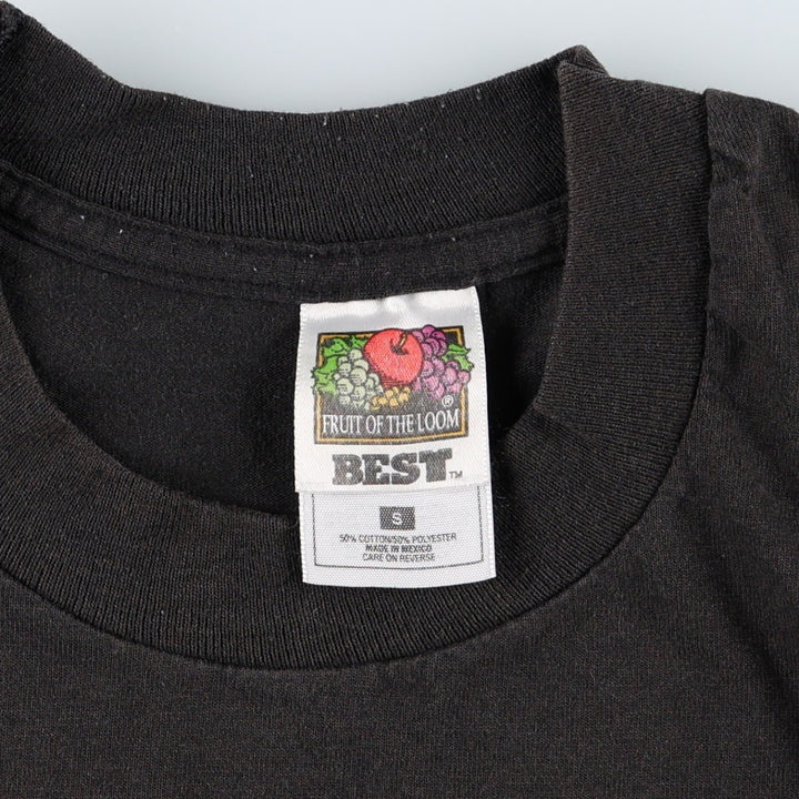 2000'S Fruit of the Loom Best Print T-Shirt, Men's Size S (approx.) cotton black type Vintage Second Hand