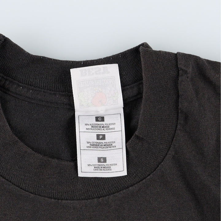 2000'S Fruit of the Loom Best Print T-Shirt, Men's Size S (approx.) cotton black type Vintage Second Hand