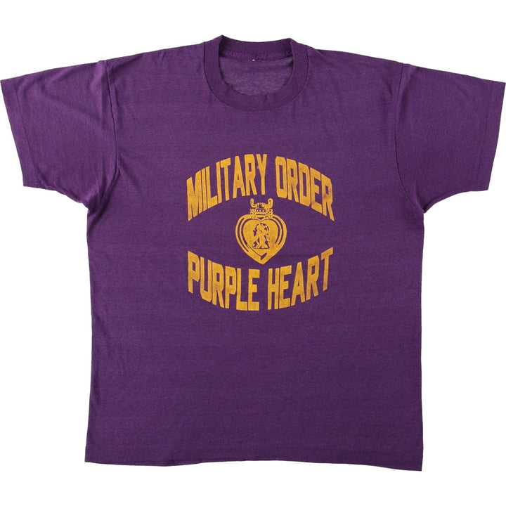 ~90'S Vintage Printed T-shirt, Men's M size unclear purple type Vintage Second Hand