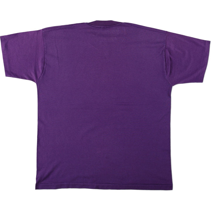 90'S Fruit of the Loom Floral Print T-Shirt Made in USA Men's XL Vintage cotton purple type Vintage Second Hand