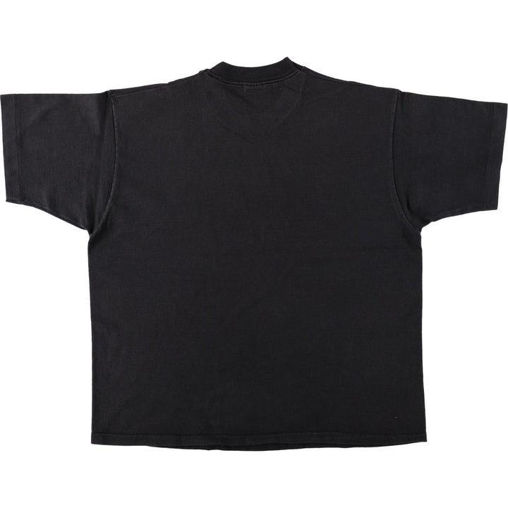 90'S Fruit of the Loom printed T-shirt, made in the USA, men's XL size, vintage cotton black type Vintage Second Hand