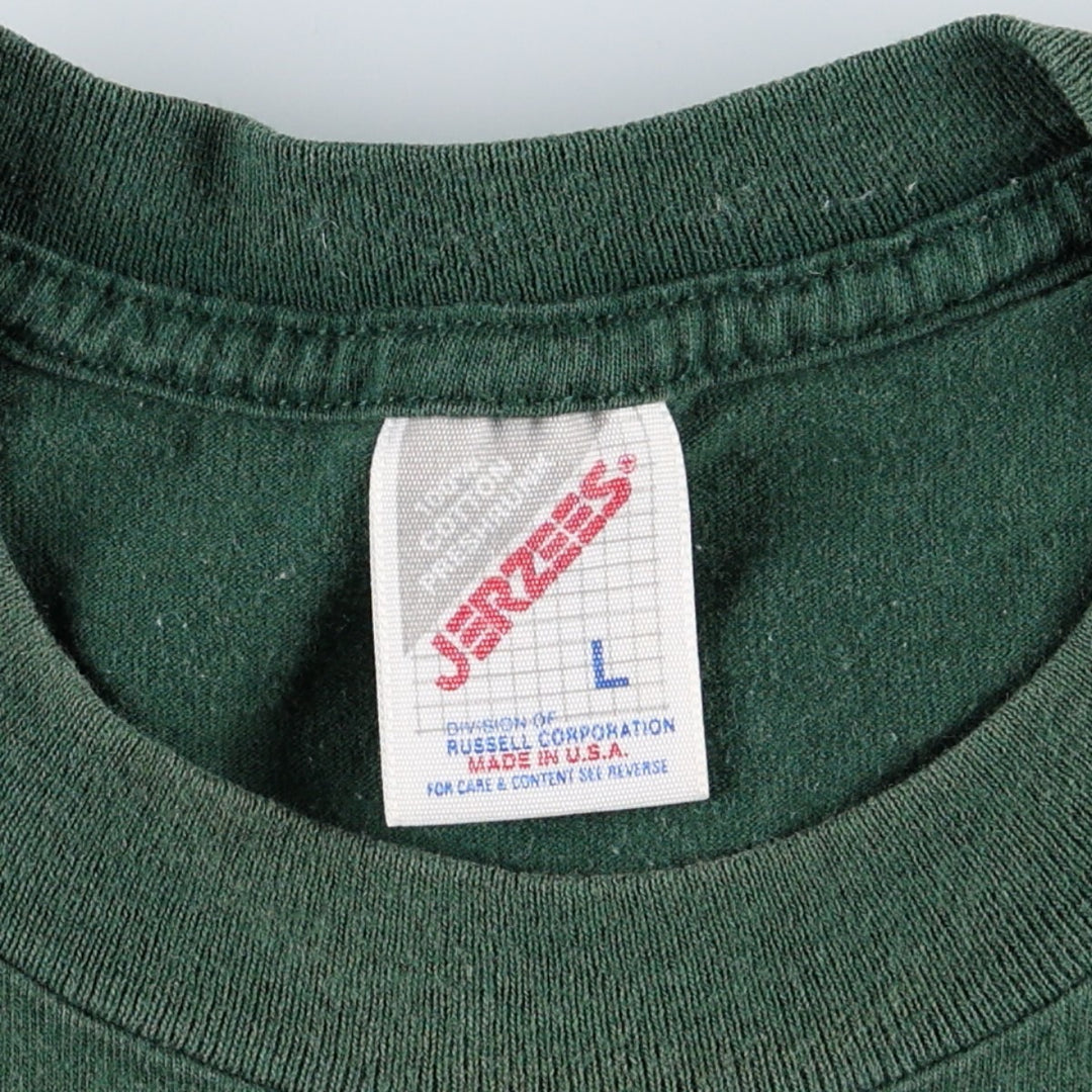 80s-90'S Jerzees Crayfish Pattern Print T-Shirt, Made in USA, Men's Size L (approx.), Vintage cotton Green type dark green Vintage Second Hand