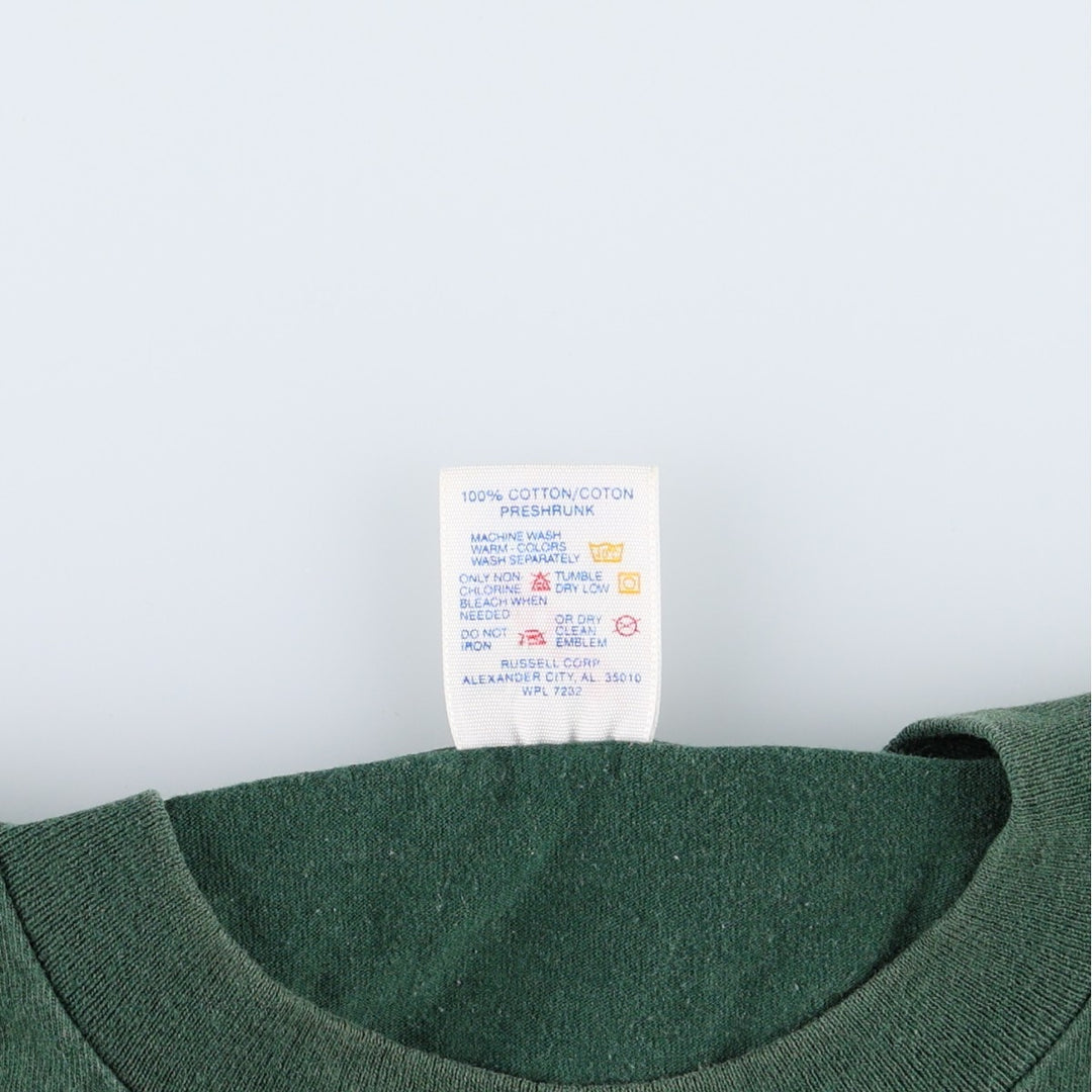 80s-90'S Jerzees Crayfish Pattern Print T-Shirt, Made in USA, Men's Size L (approx.), Vintage cotton Green type dark green Vintage Second Hand