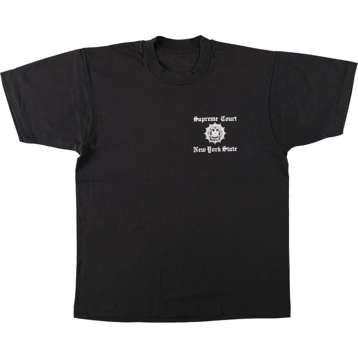 ~90'S Vintage Printed T-shirt, Men's M size unclear black type Vintage Second Hand