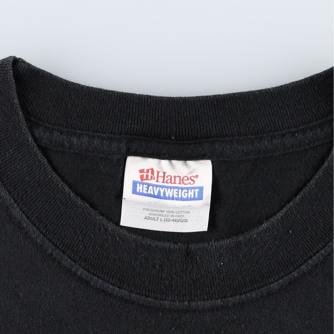2000'S Hanes Mellow Mushroom parody advertising T-shirt, men's size L (approx.) cotton black type Vintage Second Hand