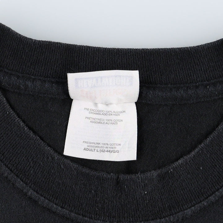 2000'S Hanes Mellow Mushroom parody advertising T-shirt, men's size L (approx.) cotton black type Vintage Second Hand