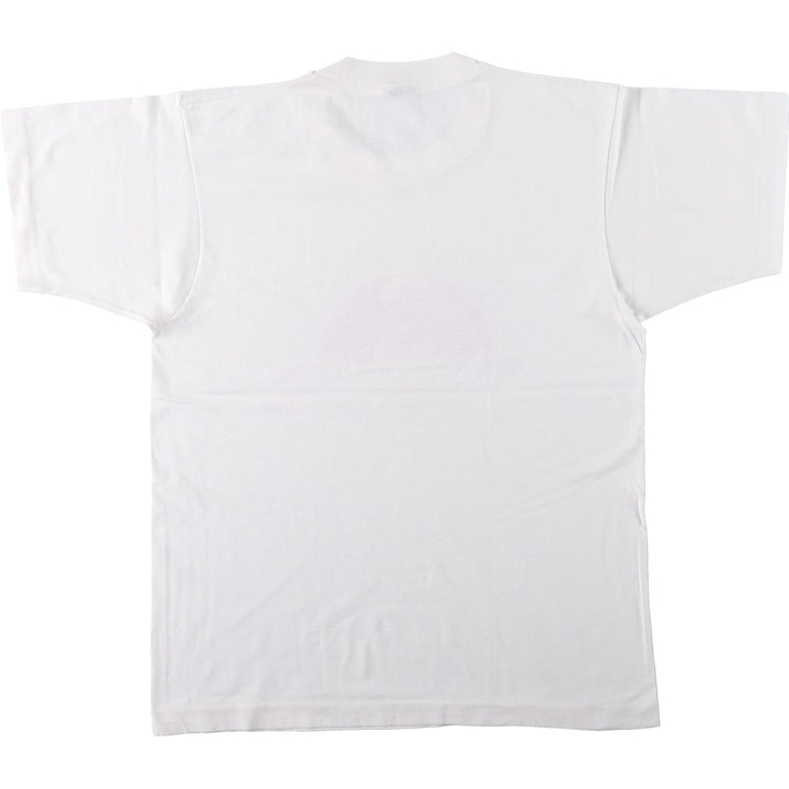 90'S Screen Stars Best Advertising T-Shirt, Made in USA, Men's Size L (approx.), Vintage cotton white type Vintage Second Hand