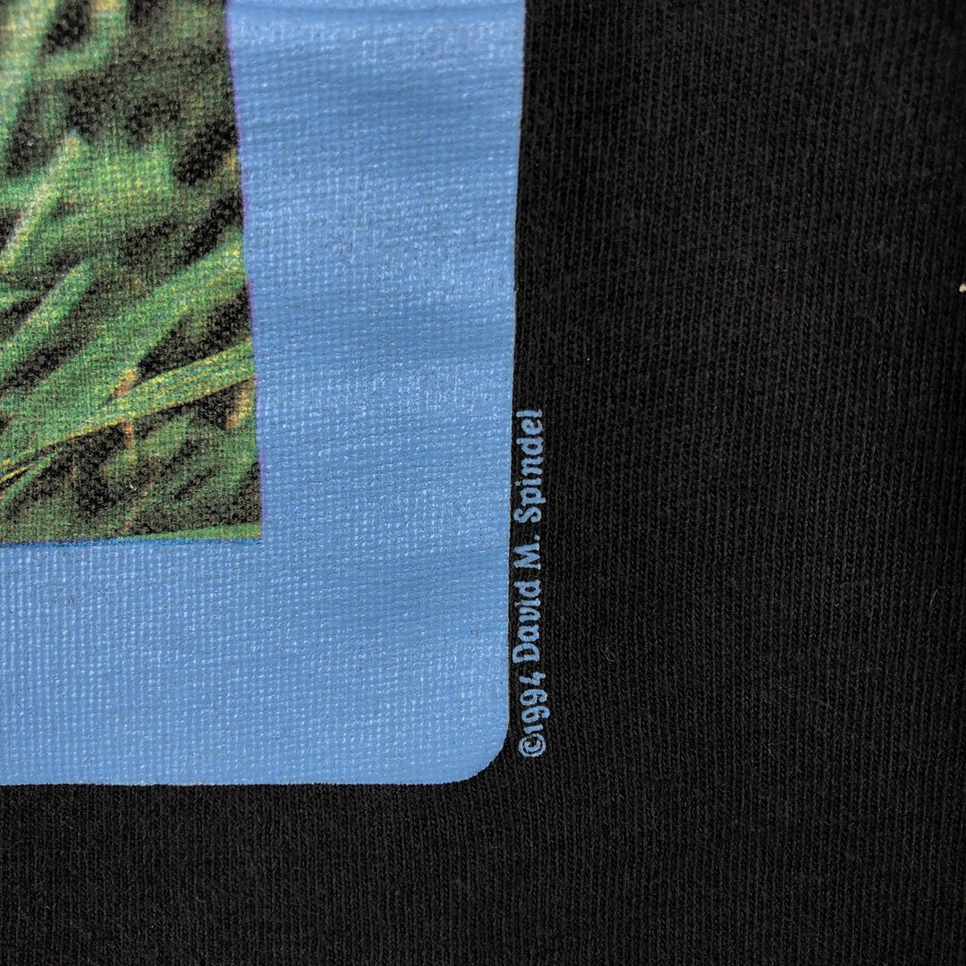 90'S David M. Spindel Photo T-Shirt, Men's Size L (approx.), Crew Neck, Vintage cotton black type Vintage Second Hand