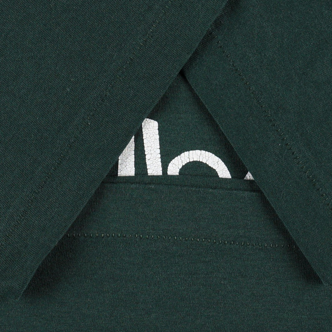 90'S Fruit of the Loom Best Advertising T-Shirt, Made in USA, Men's XL equivalent, Vintage cotton green type Vintage Second Hand