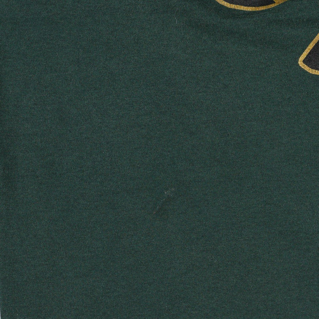 90'S Fruit of the Loom Message Print T-Shirt, Made in USA, Men's XL equivalent, Vintage Shamrock cotton green type Vintage Second Hand