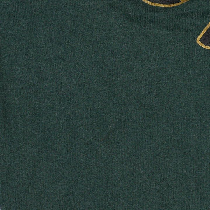 90'S Fruit of the Loom Message Print T-Shirt, Made in USA, Men's XL equivalent, Vintage Shamrock cotton green type Vintage Second Hand