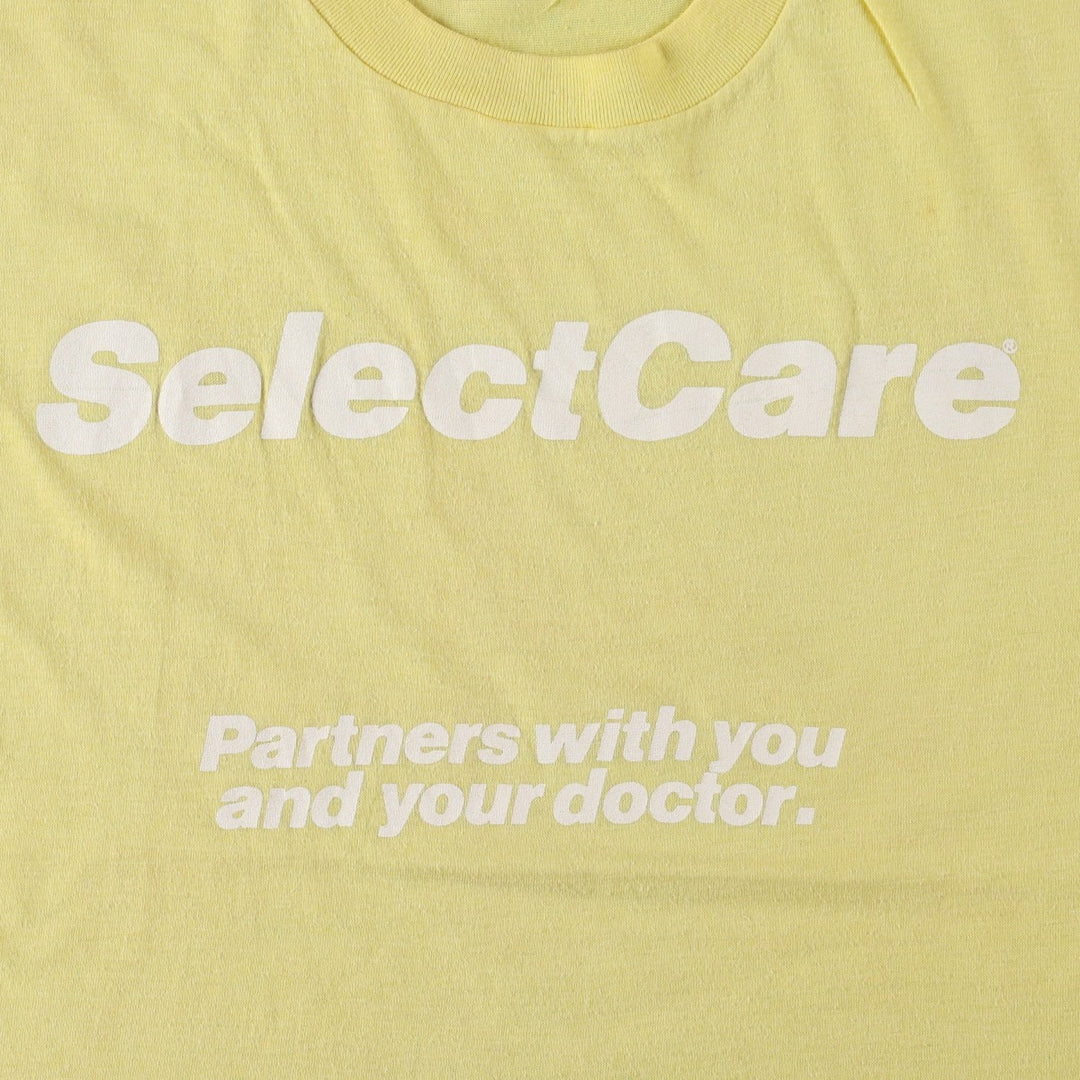 90'S ROYAL FIRST CLASS Print T-Shirt, Made in USA, Men's XL equivalent, Vintage cotton yellow type Vintage Second Hand