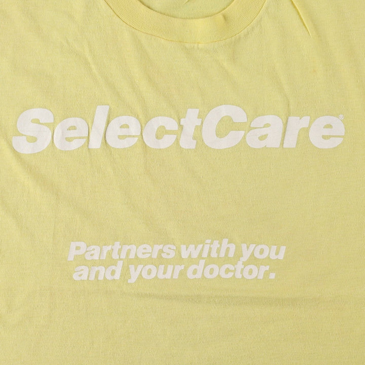 90'S ROYAL FIRST CLASS Print T-Shirt, Made in USA, Men's XL equivalent, Vintage cotton yellow type Vintage Second Hand