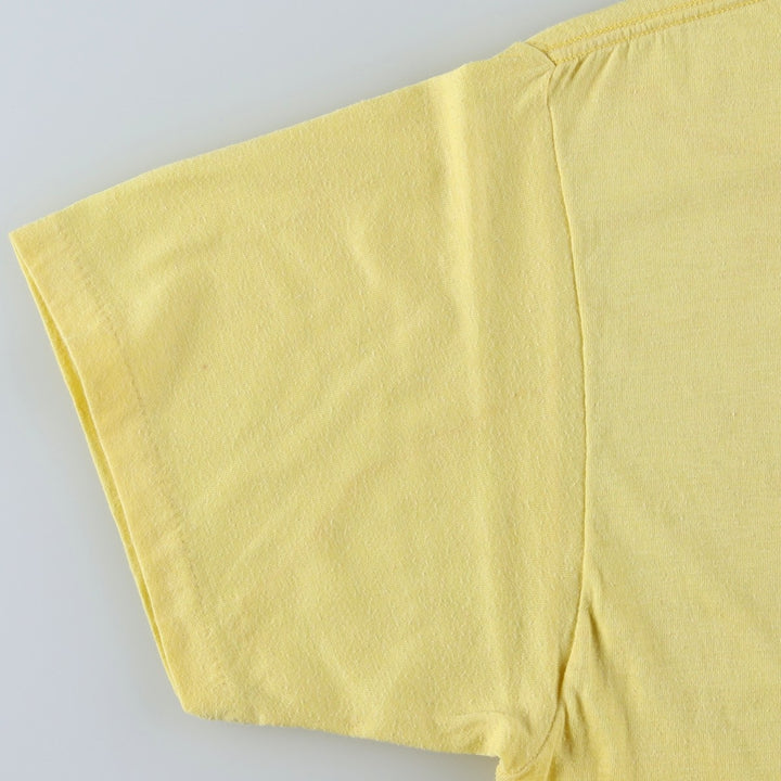 90'S ROYAL FIRST CLASS Print T-Shirt, Made in USA, Men's XL equivalent, Vintage cotton yellow type Vintage Second Hand